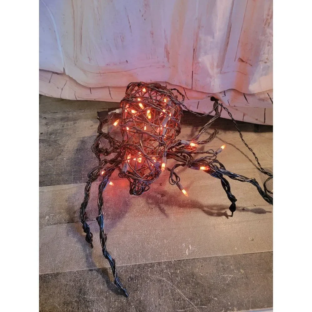 Halloween light up spider scary prop home decor